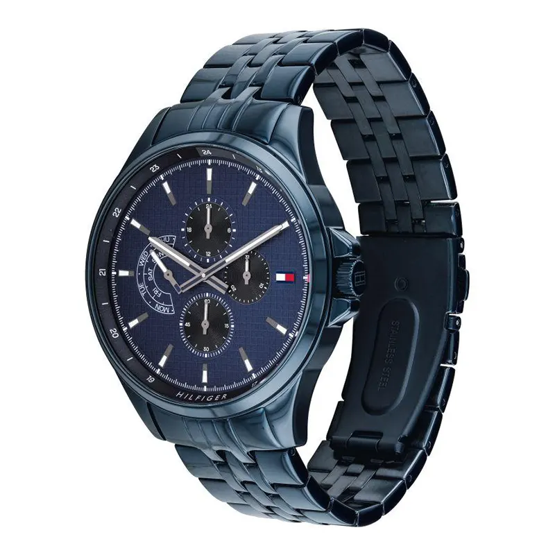 Tommy Hilfiger Decker Chronograph Blue Dial Men's Watch- 1791618